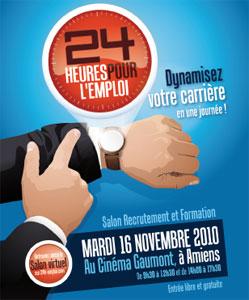 Le 16 Novembre 2010 Axecibles recrute au salon 24 Heures pour l'Emploi à Amiens